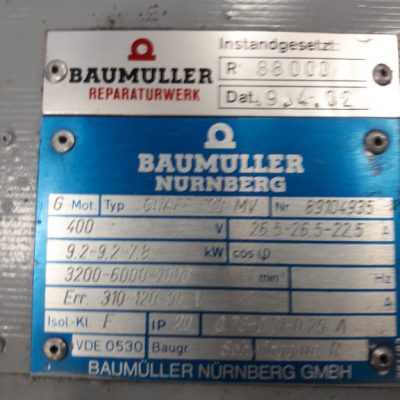 Baumüller Servomotor GNAFF 100MV