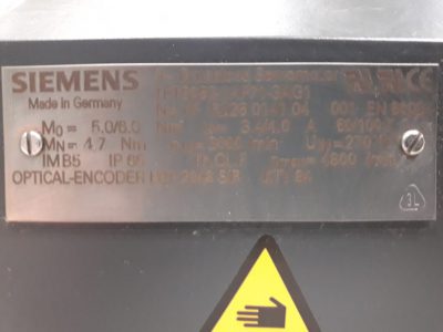 Siemens Servomotor 1FT6 062-1AF71-3AG1