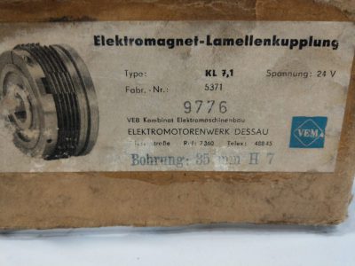 Elektromagnet Lamellenkupplung KL 7,1