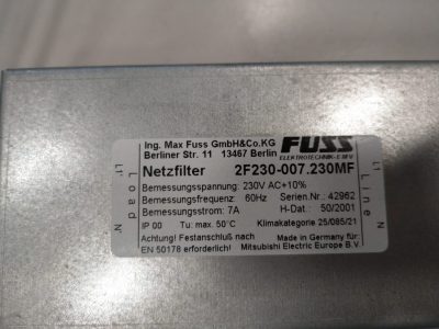 Fuss Netzfilter 2F230-007.230MF