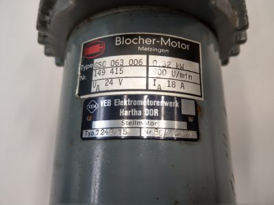 DDR Blocher-Motor Gleichstrommotor GSC 063 006 (mit Stellmotor)