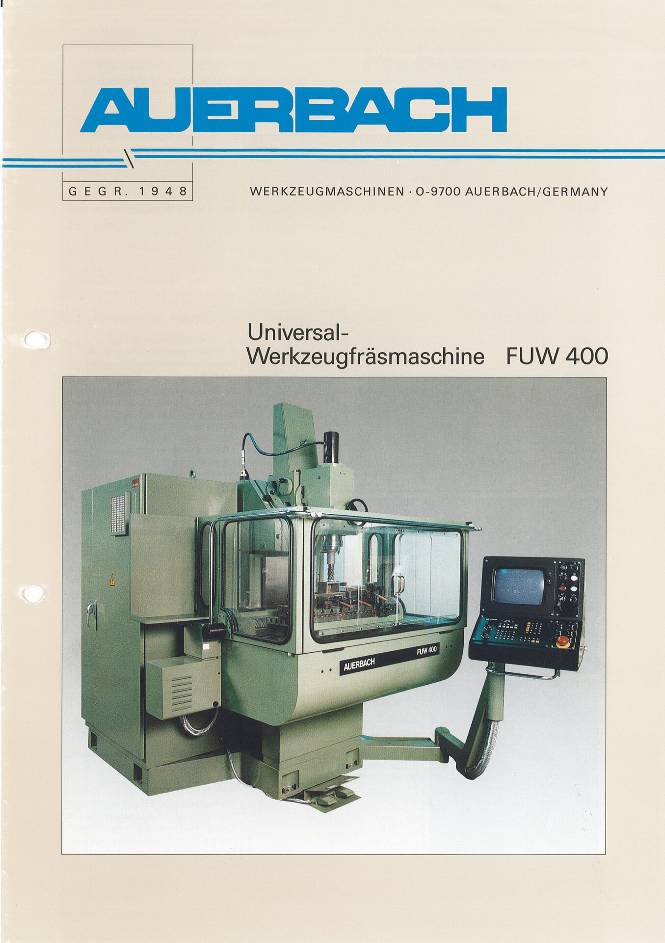 Universal-Konsol-Fräsmaschine AUERBACH WMW Fritz Heckert FUW 400 als Download
